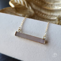 Selenite Gold Bar Necklace