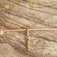 CHAKRA CHARM NECKLACE- 7 stone pendant - Restock Coming Soon