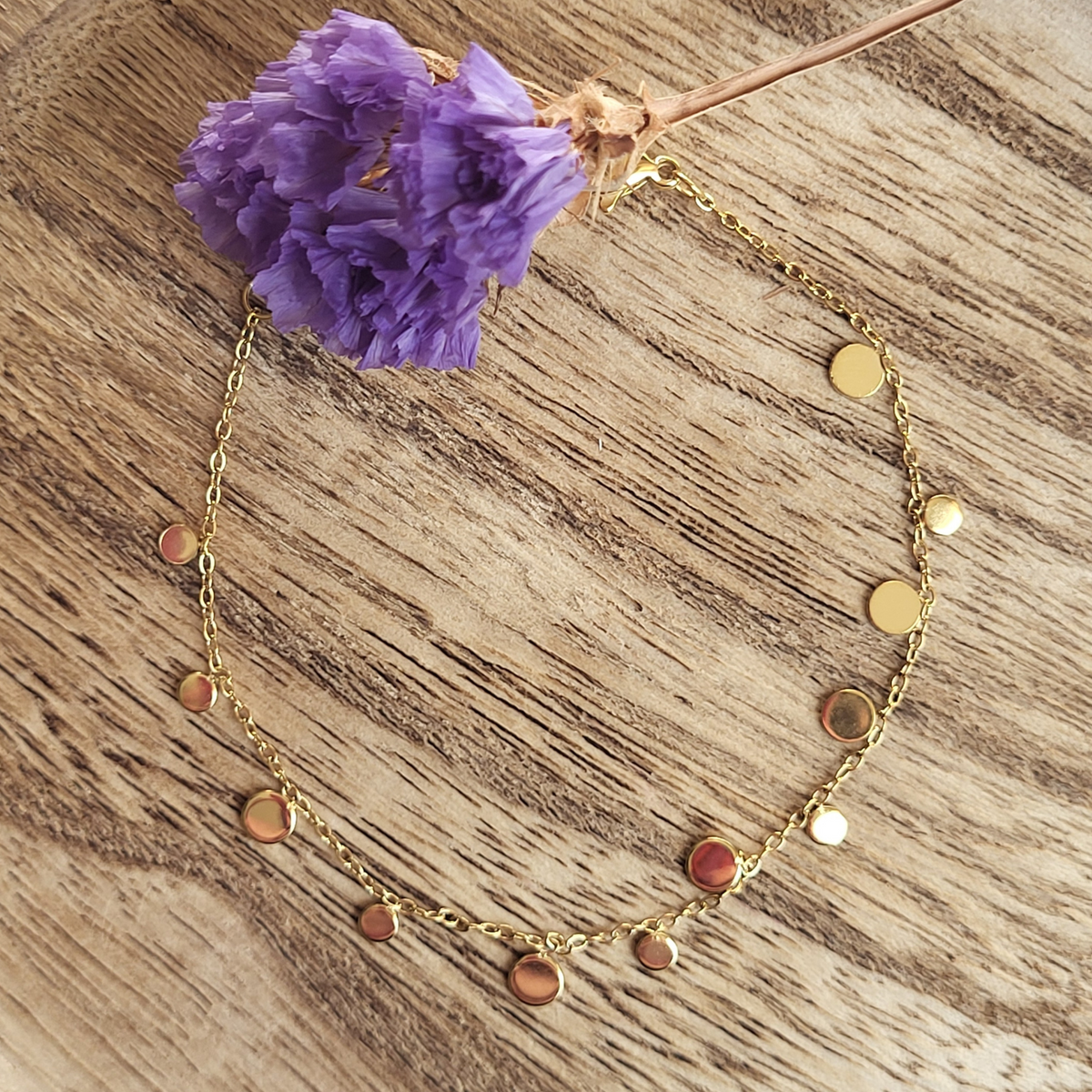 Dainty Boho Gold Coin Bracelet