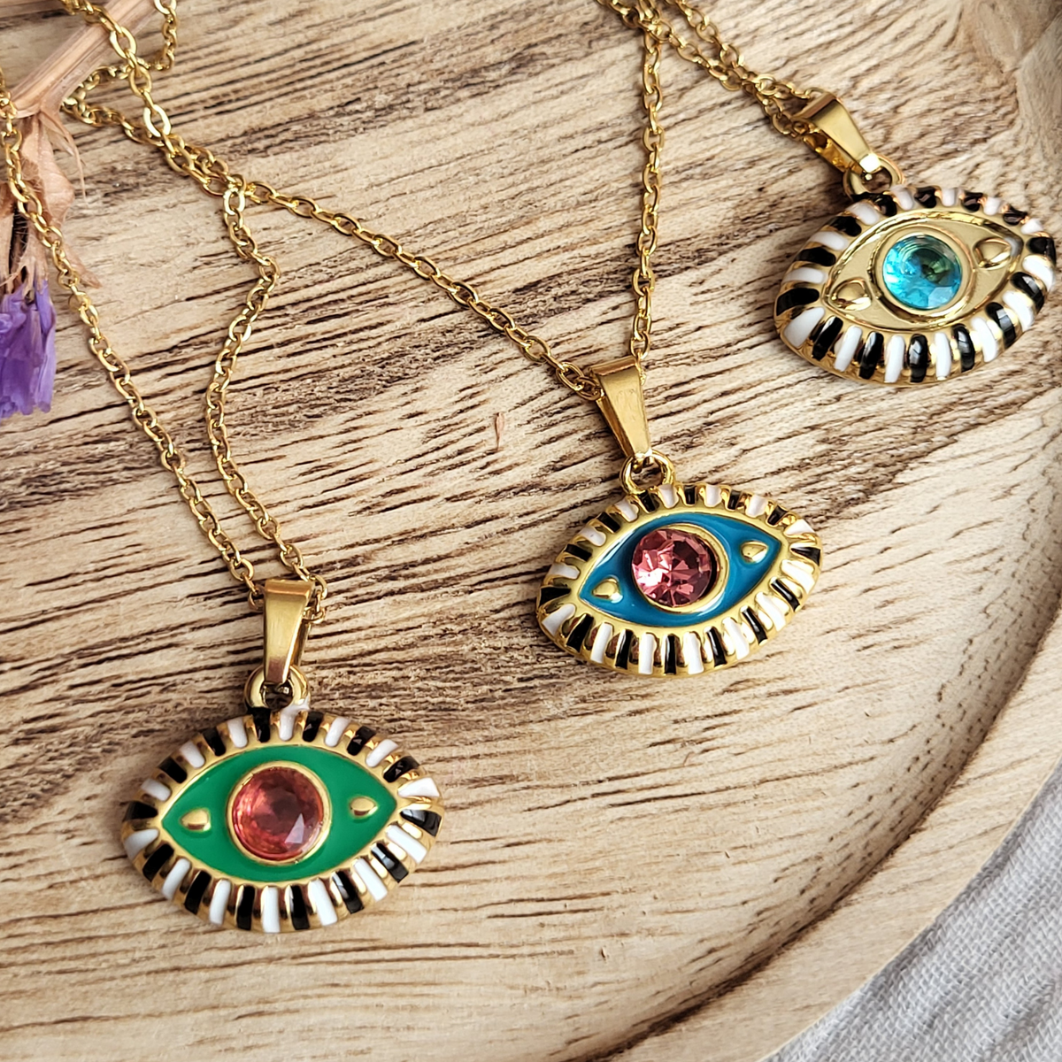 Evil Eye Pendant Charm & Necklace - 25% off sale