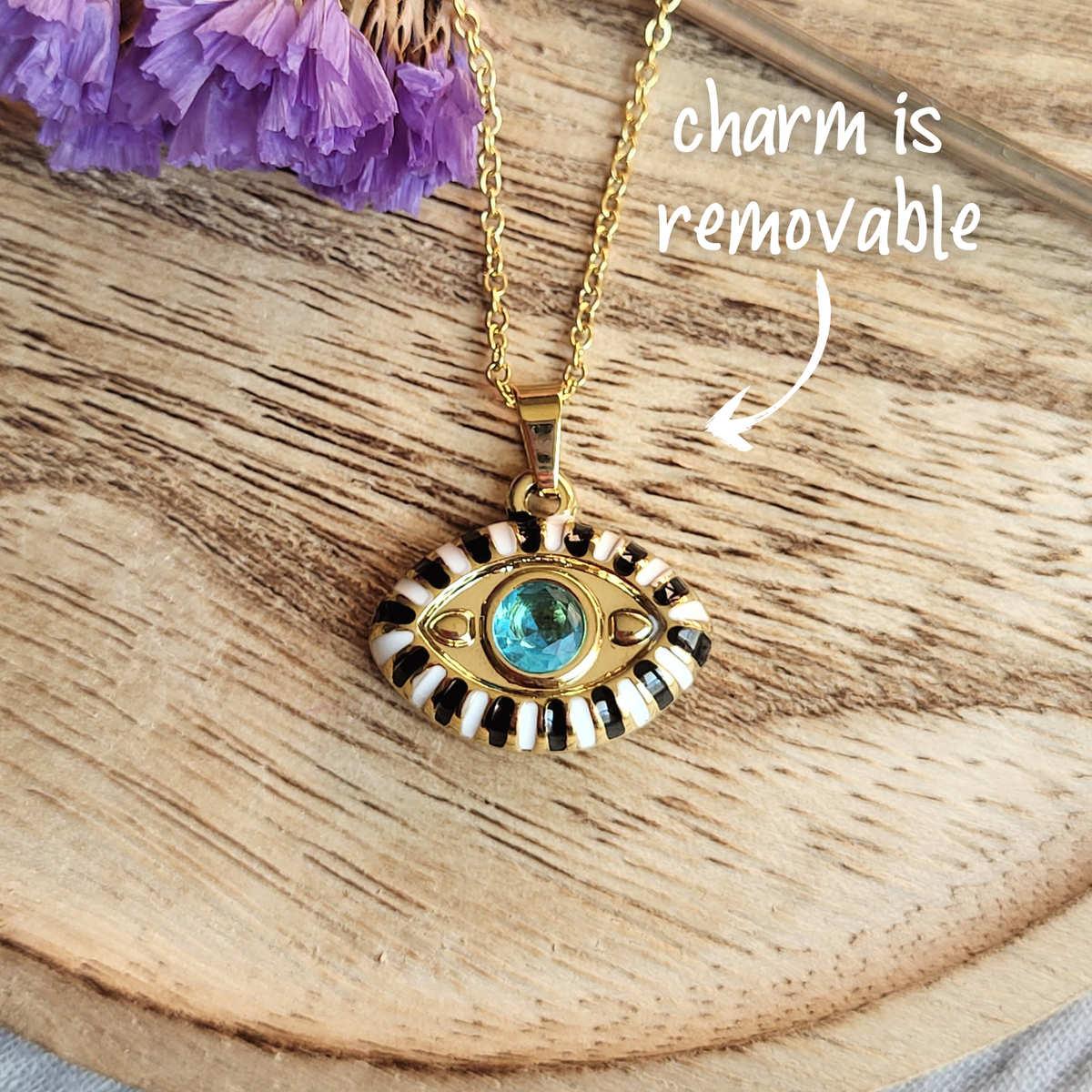 Evil Eye Pendant Charm & Necklace - 25% off sale