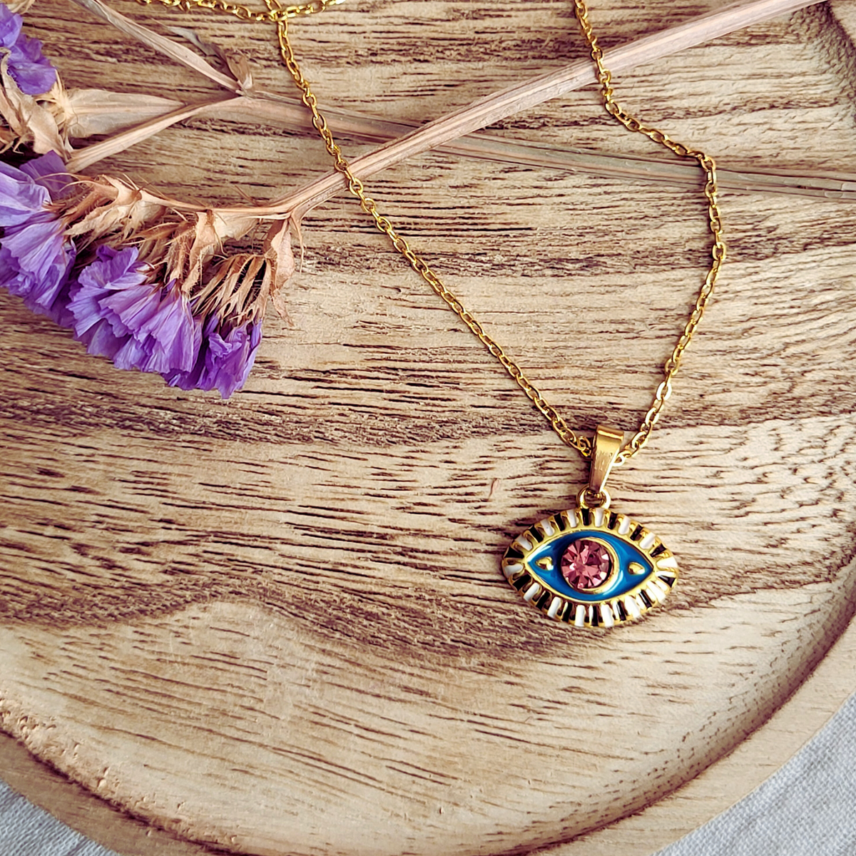 Evil Eye Pendant Charm & Necklace - 25% off sale