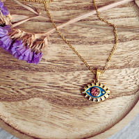 Evil Eye Pendant Charm & Necklace - 25% off sale