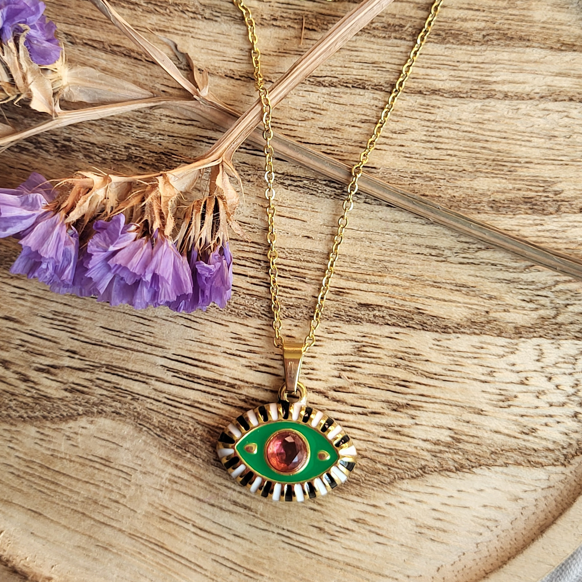 Evil Eye Pendant Charm & Necklace - 25% off sale