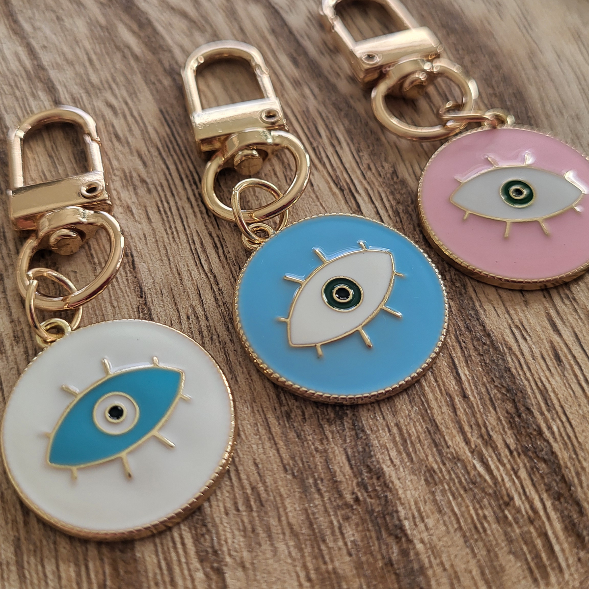 RETRO TURKISH EVIL EYE PROTECTION KEYCHAIN / BAG CHARM