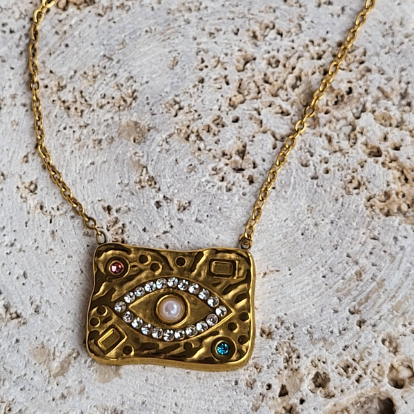 Evil Eye Pendant Zirconia Necklace