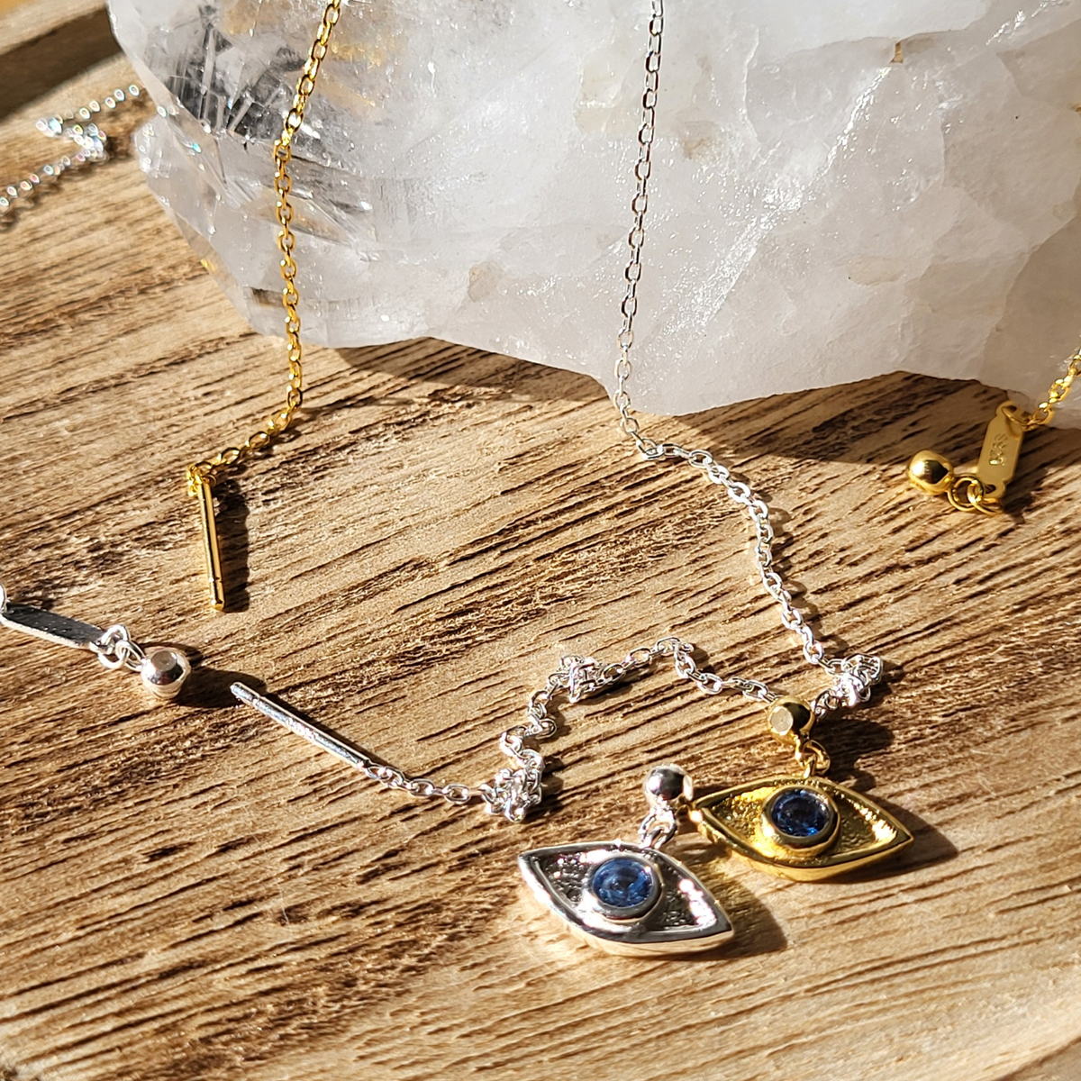 Amara Evil Eye Charm Necklace: Removable Charm Necklace