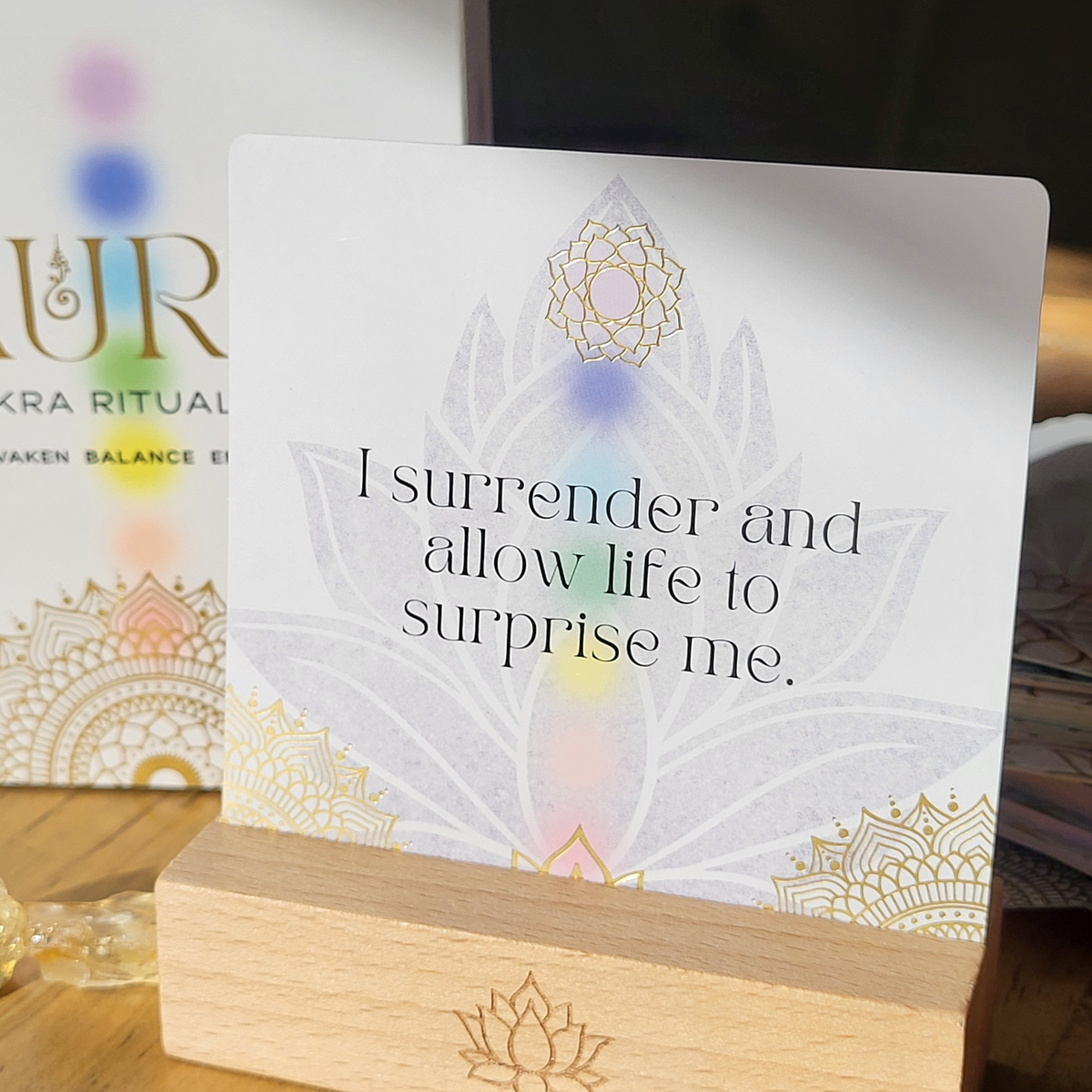 Aura Chakra Ritual Deck – Daily Affirmations & Energy Practices for Mind-Body Balance