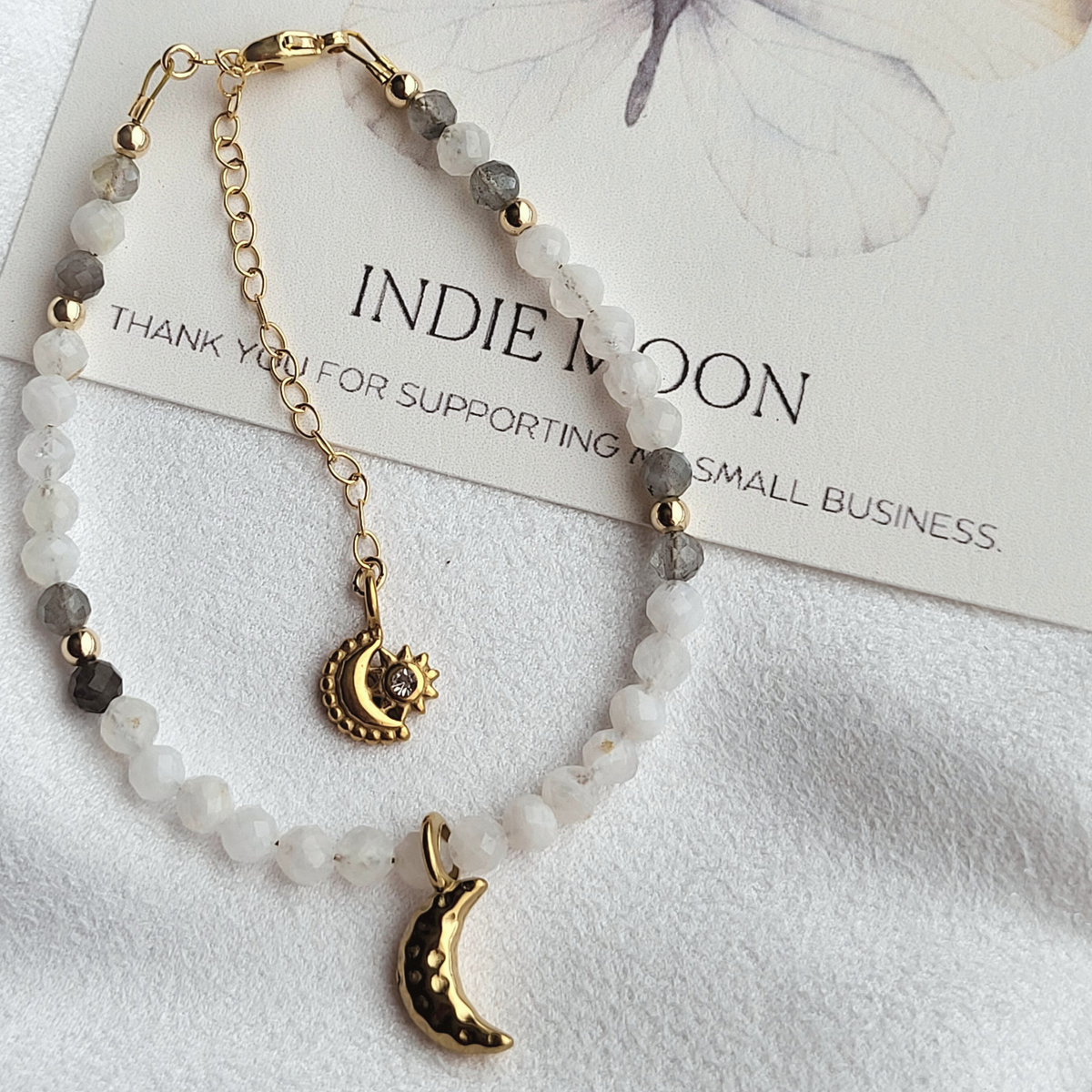 LUNA Moonstone & Labradorite Bracelet | Moon Wisdom Ritual Jewelry