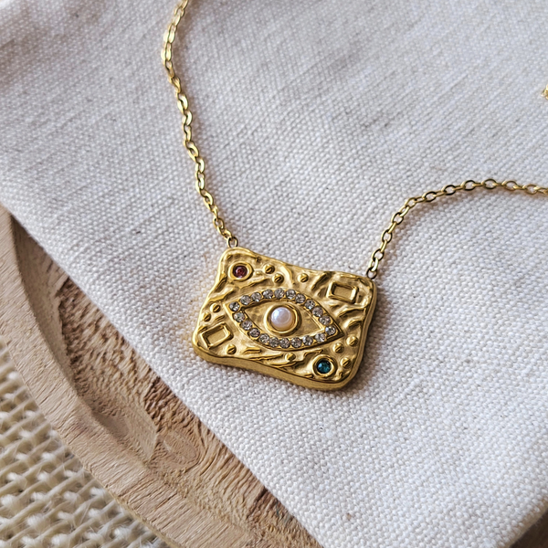 Evil Eye Pendant Zirconia Necklace