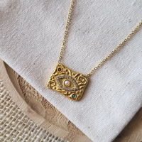 Evil Eye Pendant Zirconia Necklace