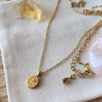 Om Charm Gold Necklace