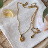 Om Charm Gold Necklace