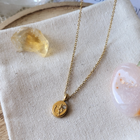 Om Charm Gold Necklace
