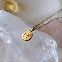 Om Charm Gold Necklace
