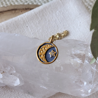 Moon & Star Charm Gold Necklace