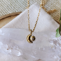 Indie Star Charm Necklace - Moon & Star
