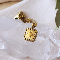 Sun Charm Necklace - Golden Hour