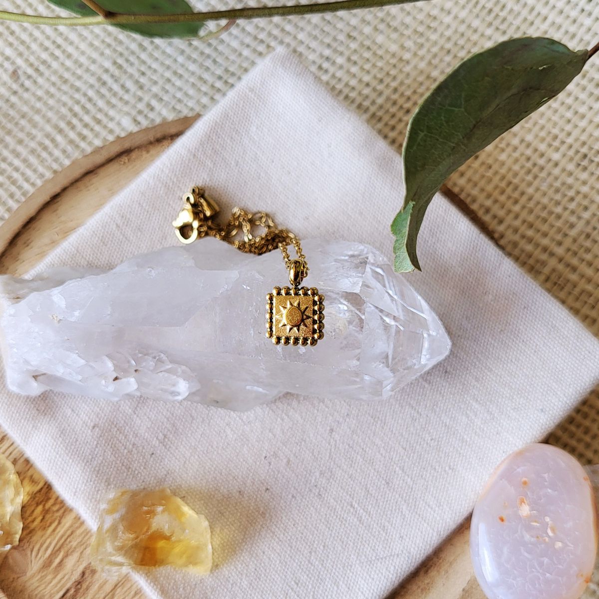 Sun Charm Necklace - Golden Hour