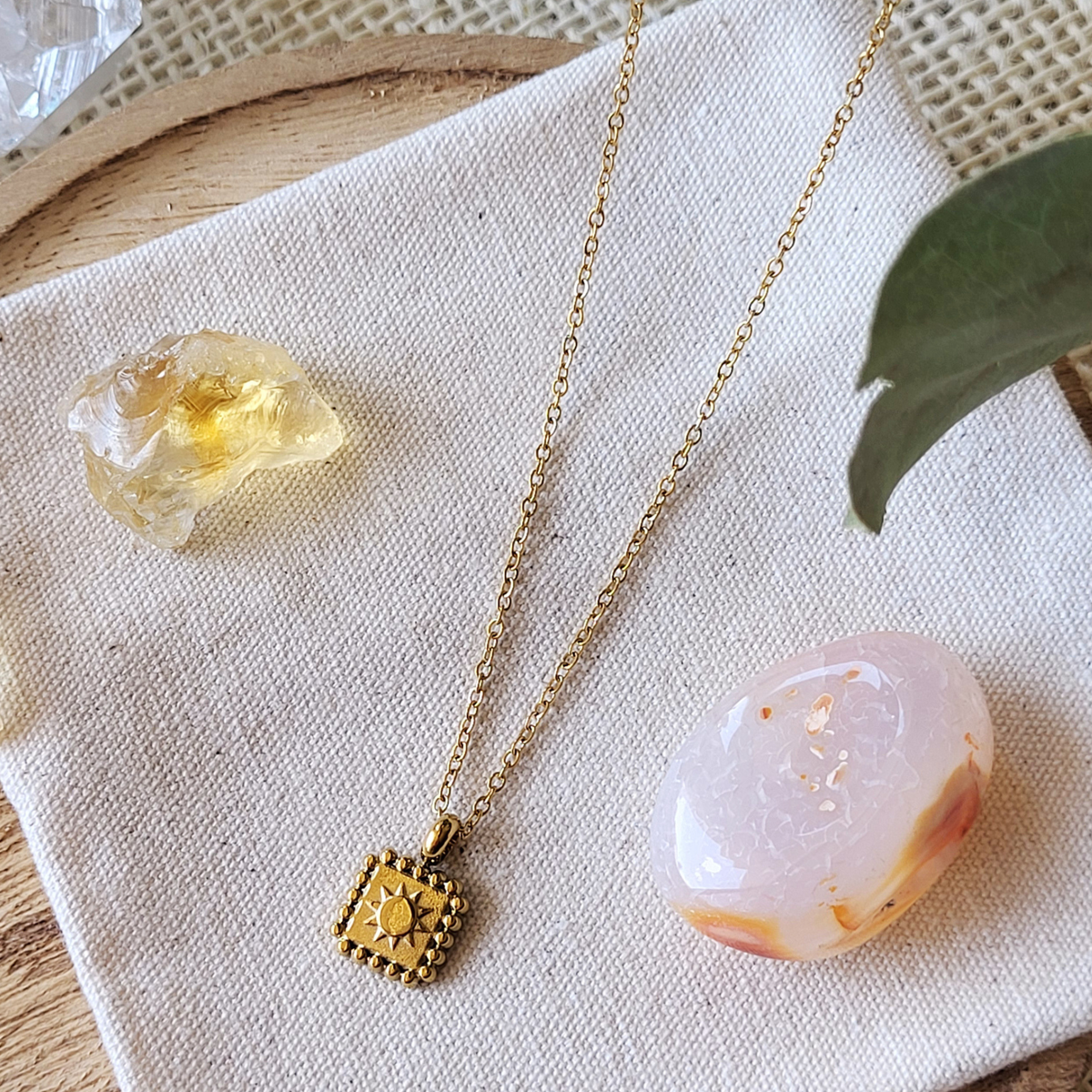Sun Charm Necklace - Golden Hour