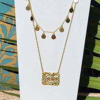 Evil Eye Pendant Zirconia Necklace