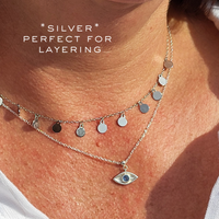 Zivah Dainty Gold / Silver Disc Choker Necklace 925 Silver