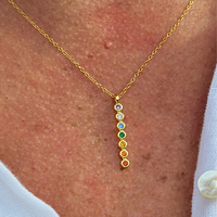 CHAKRA CHARM NECKLACE- 7 stone pendant - Restock Coming Soon