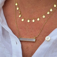 Selenite Gold Bar Necklace