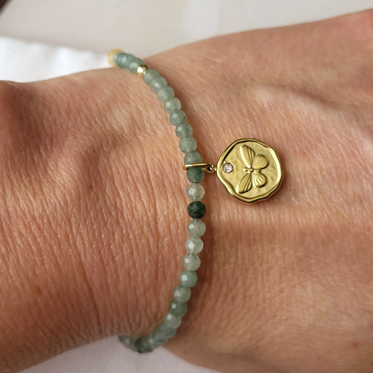 Anew — Bloom | Green Aventurine Butterfly Spring Ritual Bracelet - Growth & Abundance