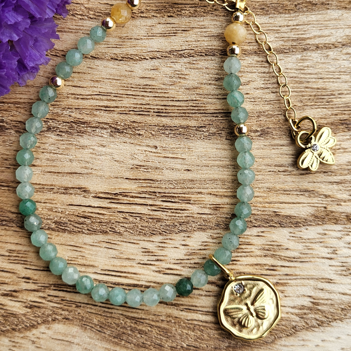 Anew — Bloom | Green Aventurine Butterfly Spring Ritual Bracelet - Growth & Abundance