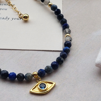 Expression — Protect Ritual Bracelet | Lapis Lazuli & Labradorite | Gold Filled Evil Eye Bracelet