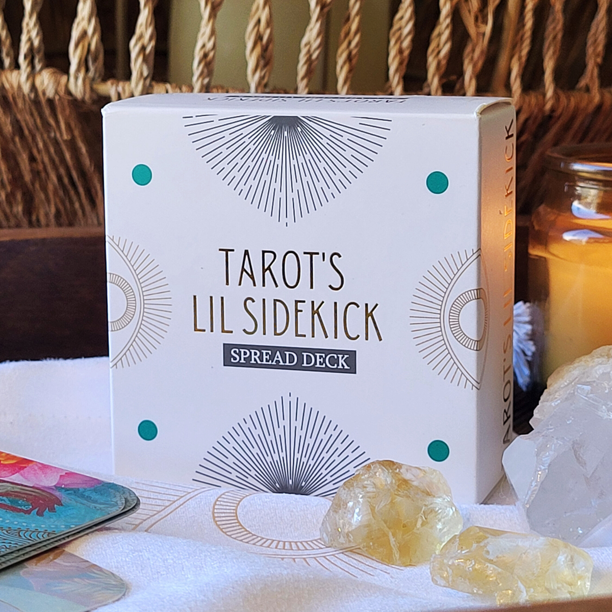 Tarot’s Lil Sidekick – 82-Card Tarot Spread Deck | Intuitive Reading Prompts for All Levels