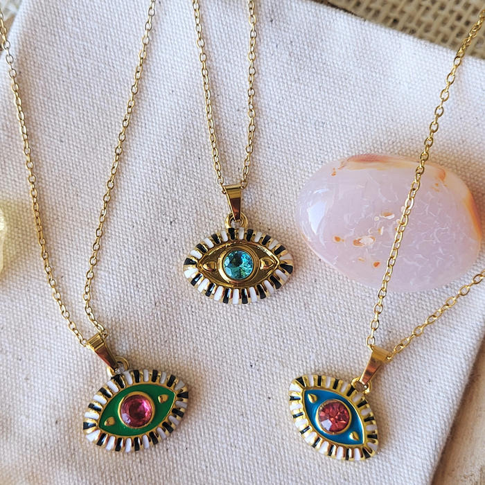 Evil Eye Pendant Charm & Necklace
