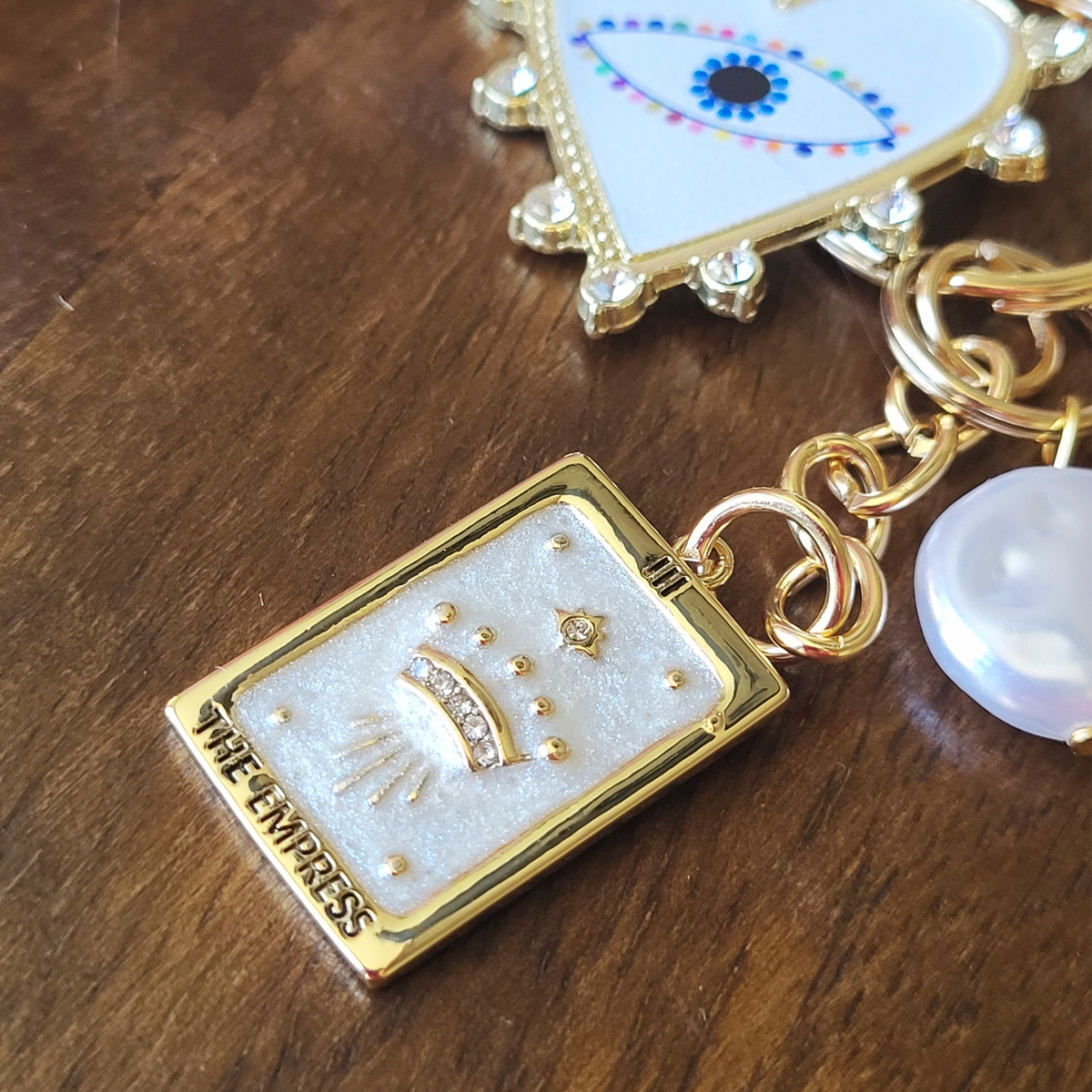 Divine Empress - Evil Eye & Tarot Card Keychain