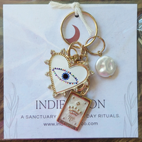 Divine Empress - Evil Eye & Tarot Card Keychain