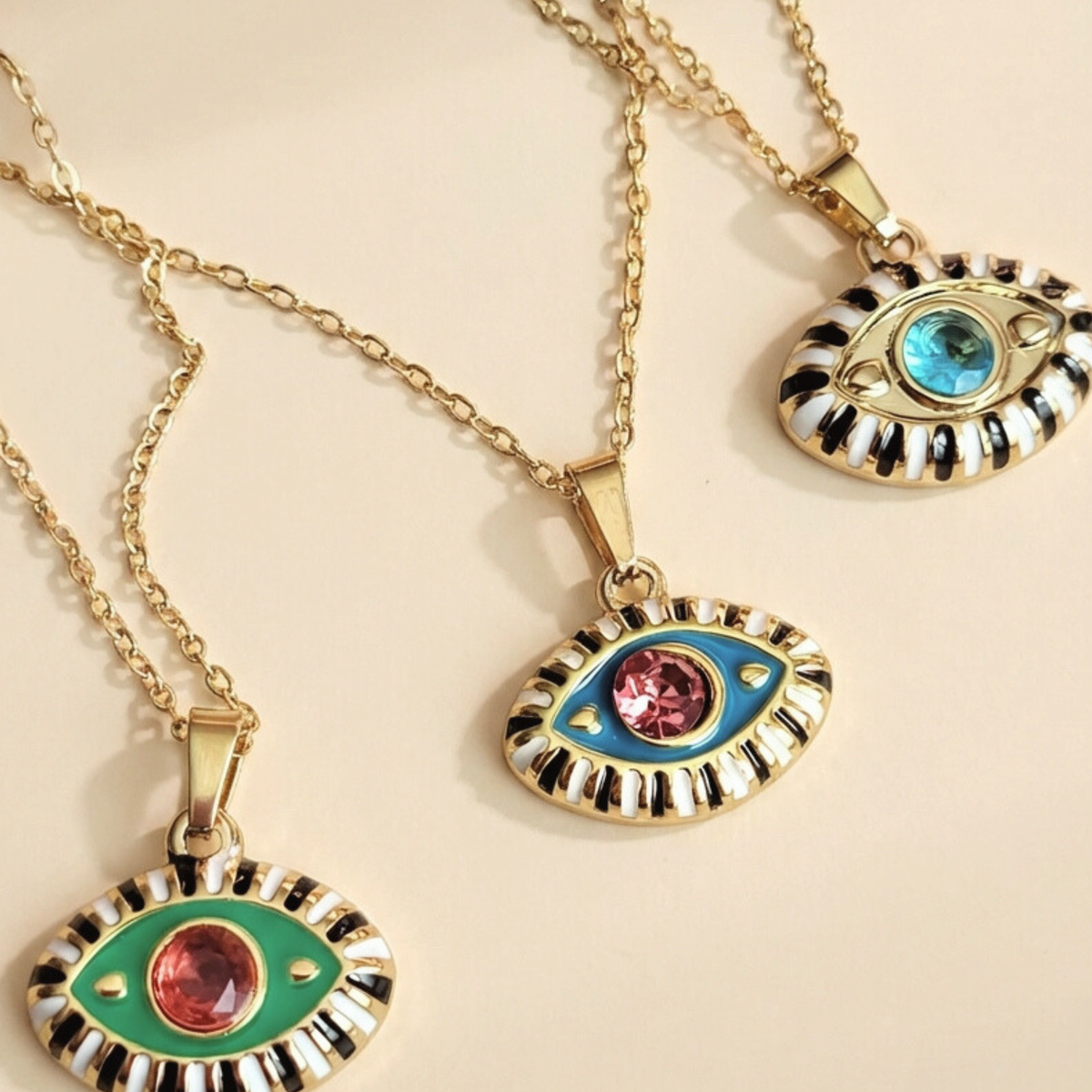 Evil Eye Pendant Charm & Necklace - 25% off sale