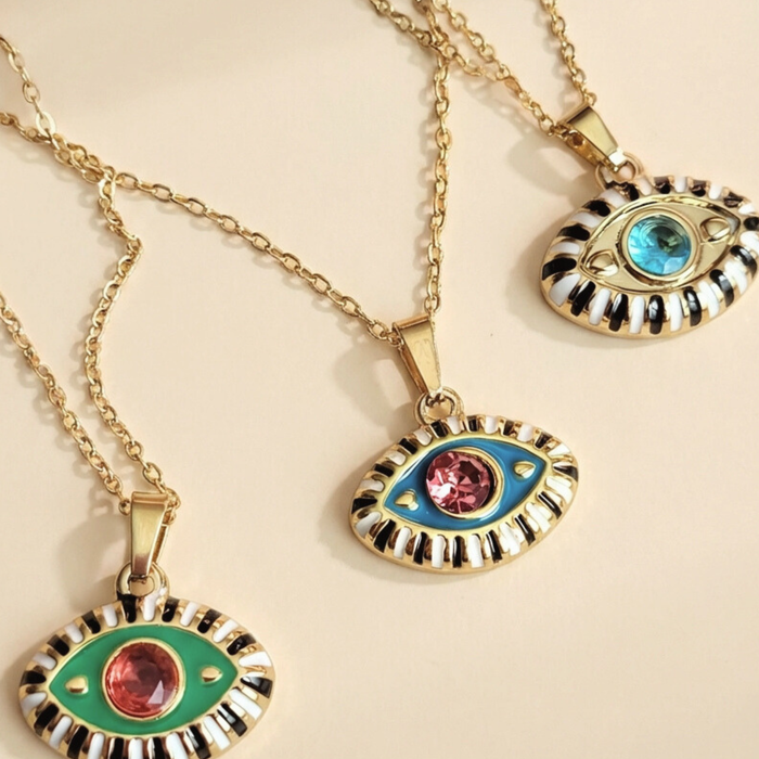 Evil Eye Pendant Charm & Necklace - 25% off sale