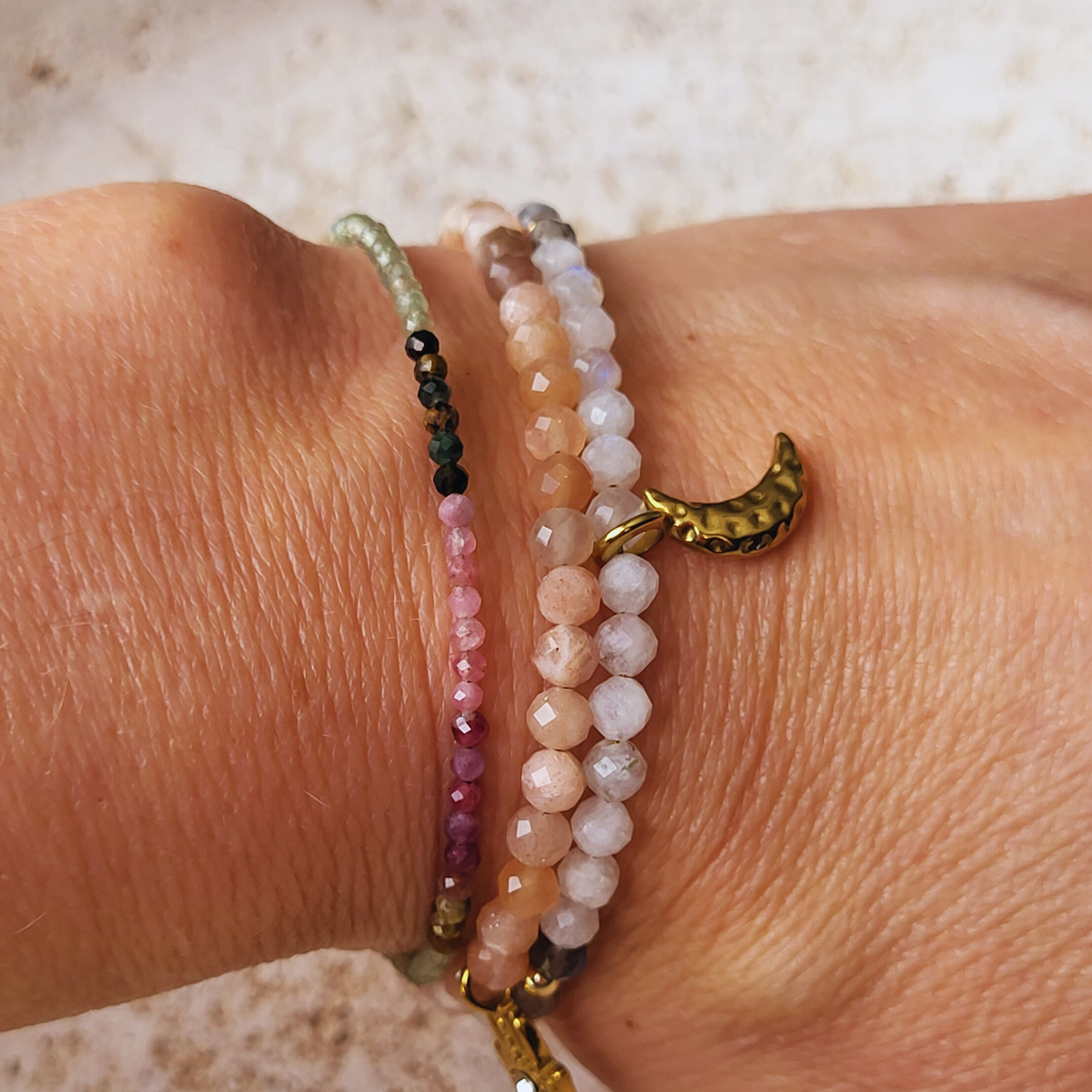 LUNA Moonstone & Labradorite Bracelet | Moon Wisdom Ritual Jewelry