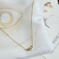 Triple Moonstone Necklace | Lunar Intuition | 14K Gold Plated Dainty Layering Necklace