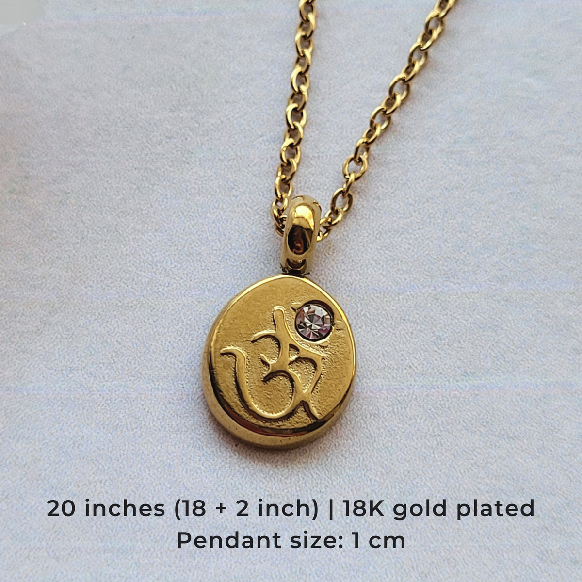 Om Charm Gold Necklace