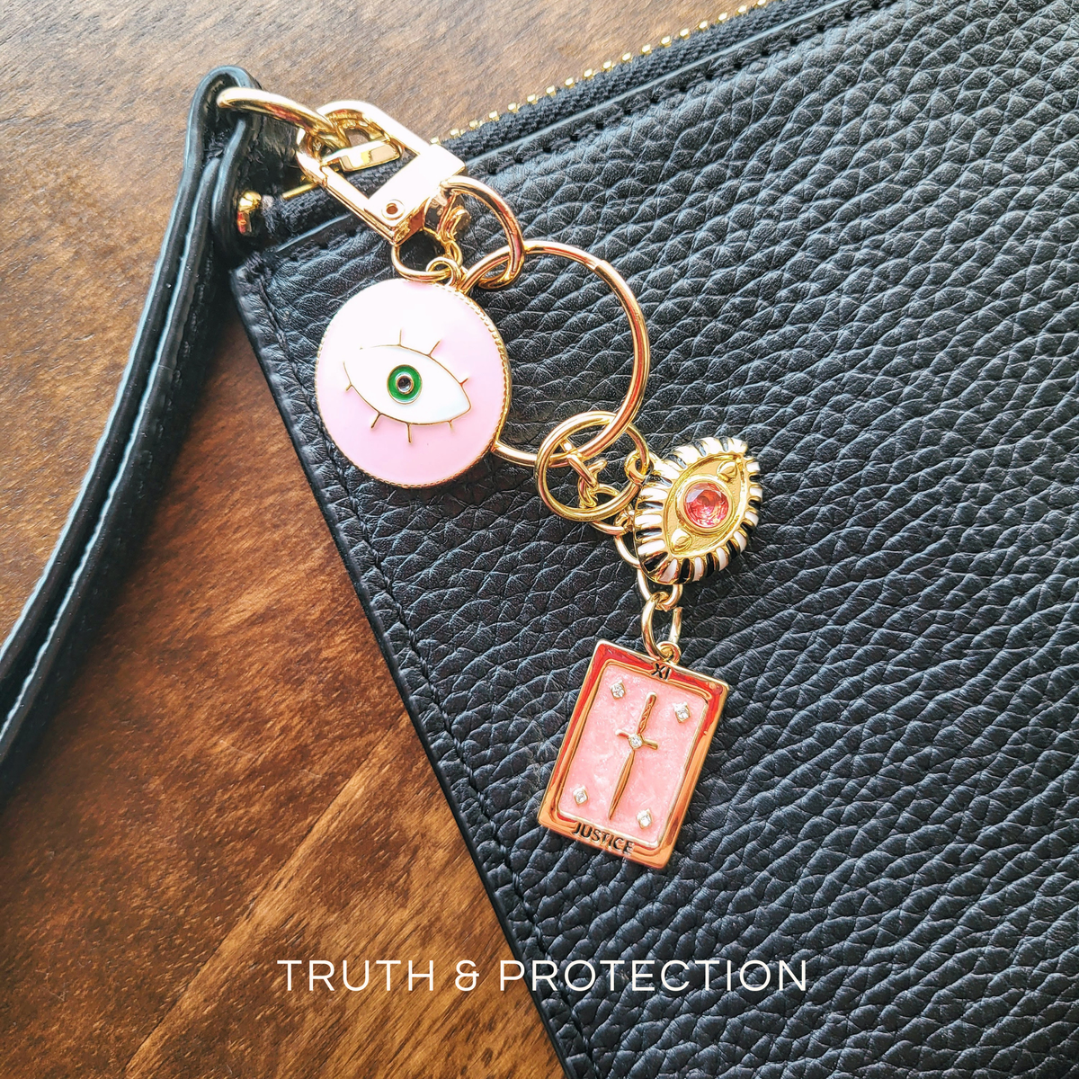 Pink Justice Bag Charm Clip