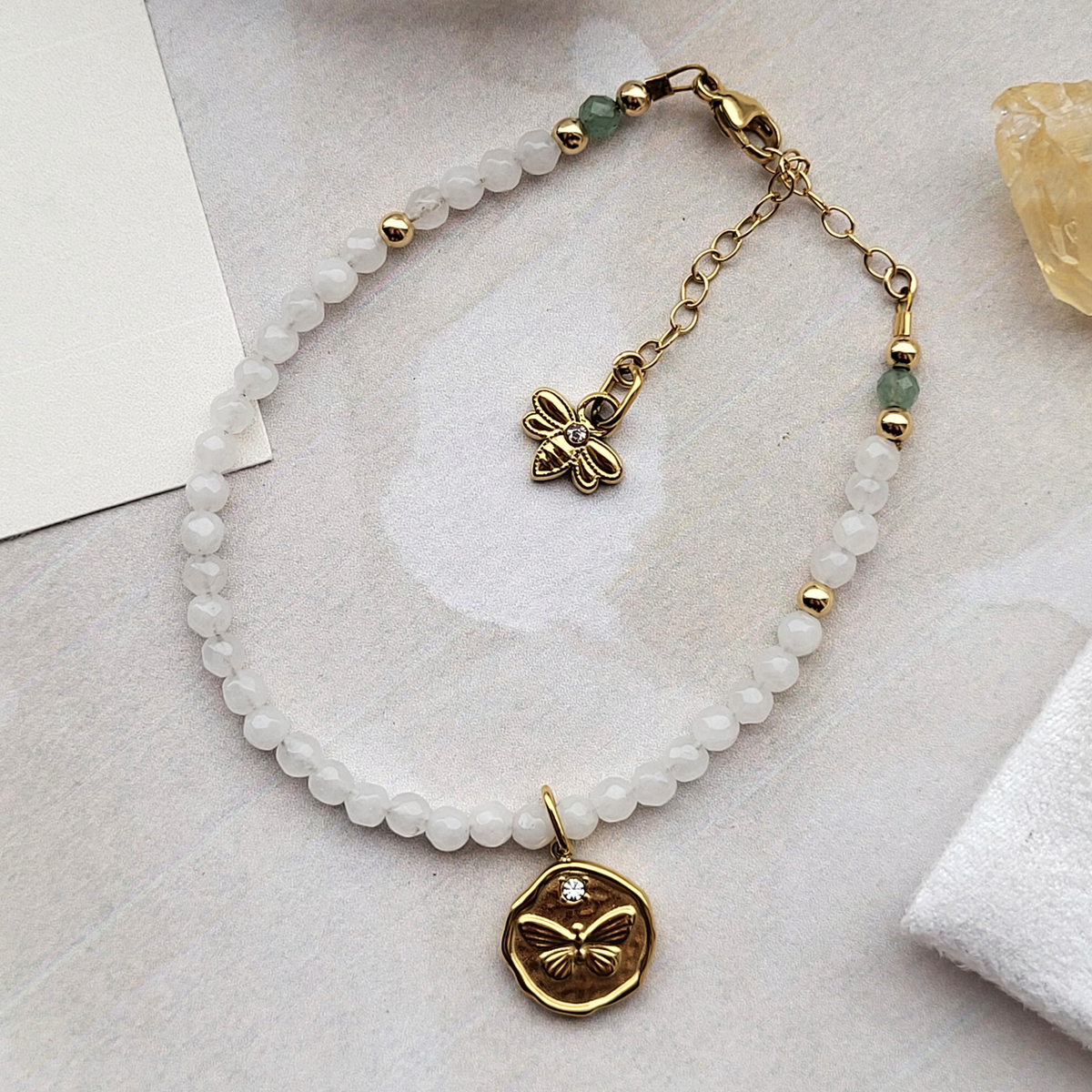 Anew — Spring Dew | White Jade Spring Ritual Bracelet - Fresh Beginnings